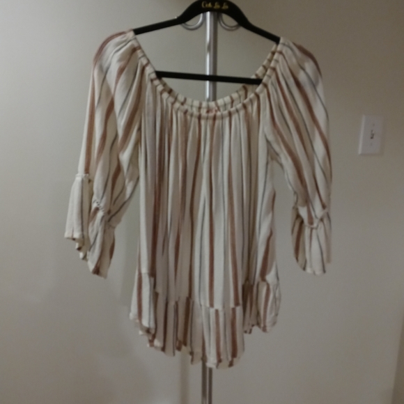 Striped Off THE Shoulder Blouse - Picture 2 of 2